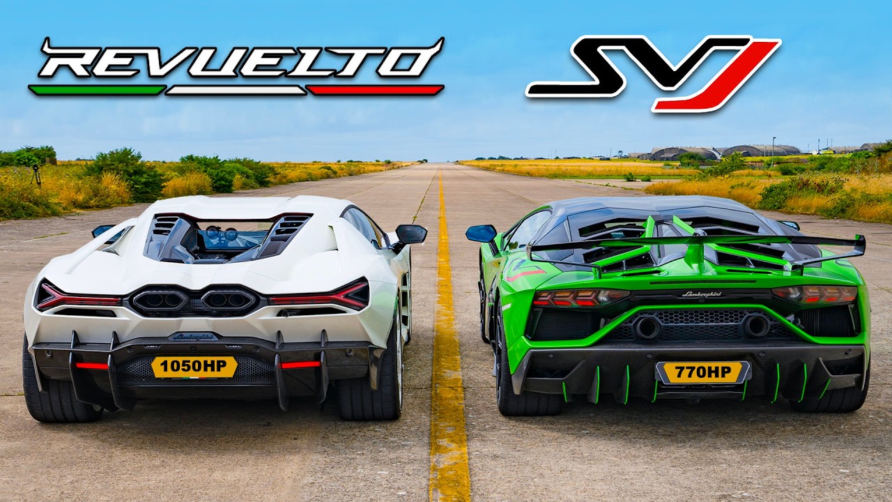 Кто победит в заезде: Lambo Revuelto или же Aventador SVJ?