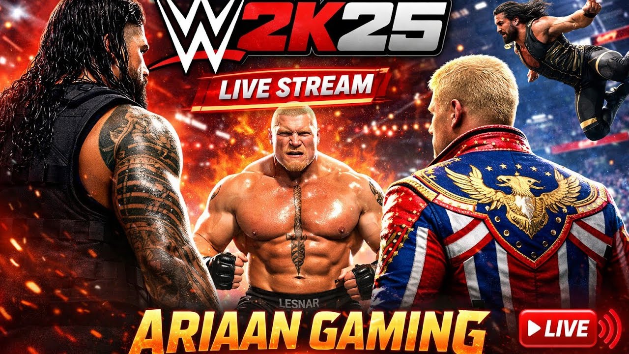 WWE 2K25 Live Stream 🔥 Epic Matches | Ariaan Gaming