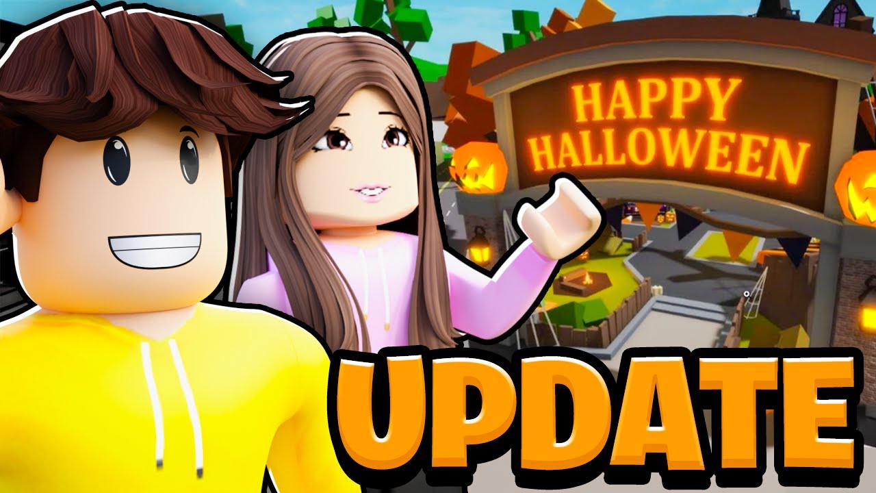 MOJA DZIEWCZYNA reaguje na UPDATE HALLOWEEN w BROOKHAVEN RP! 🎃
