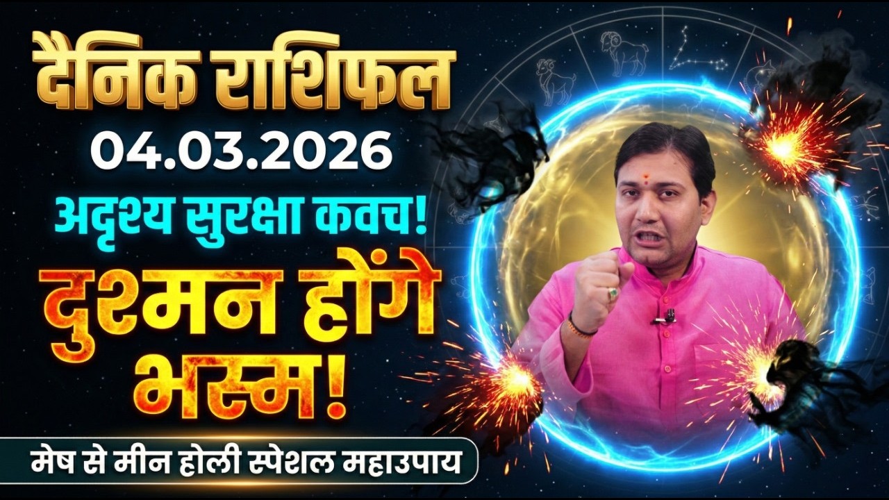 आपके दुश्मन की खौफनाक बर्बादी | 04 March 2026 | Aaj Ka Rashifal | अदृश्य सुरक्षा कवच | दैनिक राशिफल