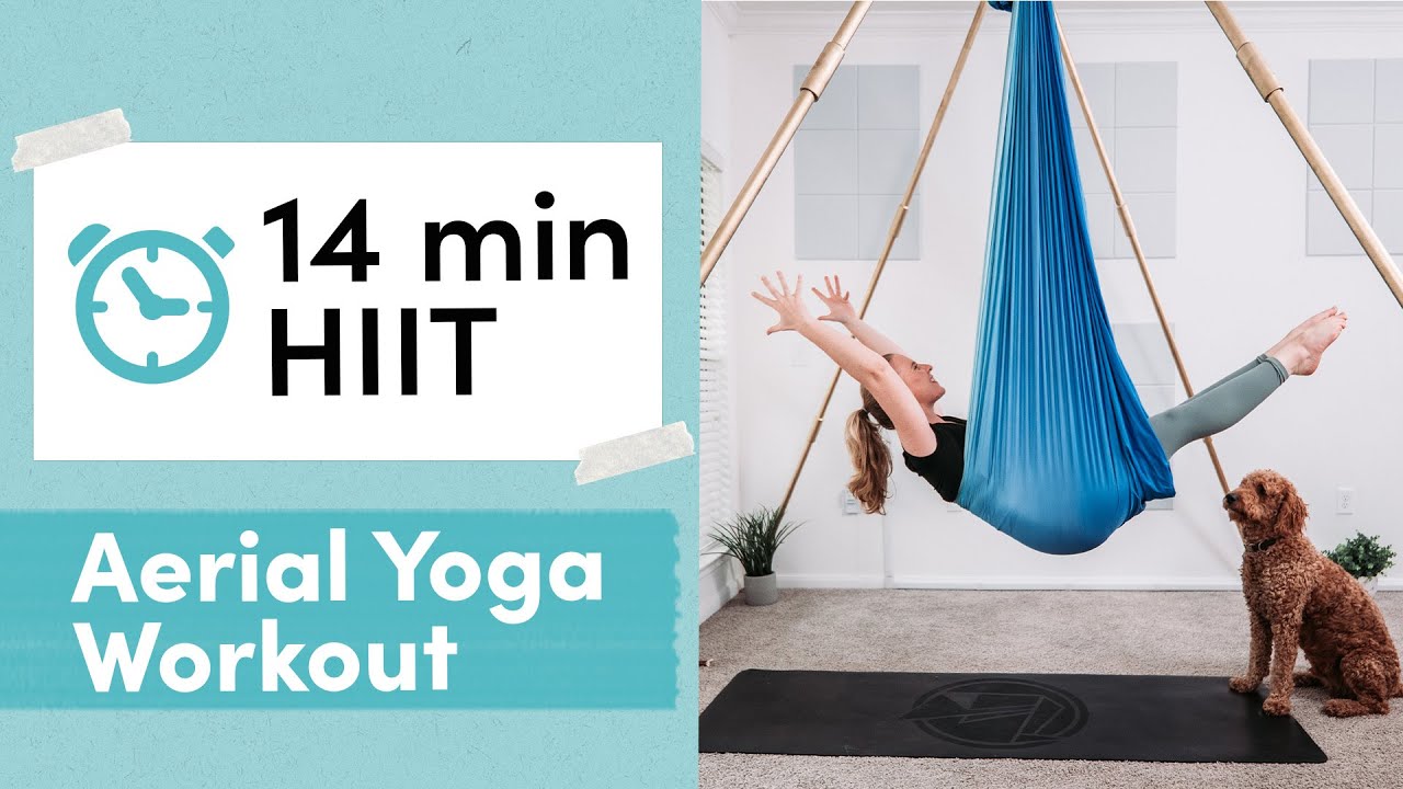 YouTube Aerial Yoga 14 Min HIIT | Beginner Class