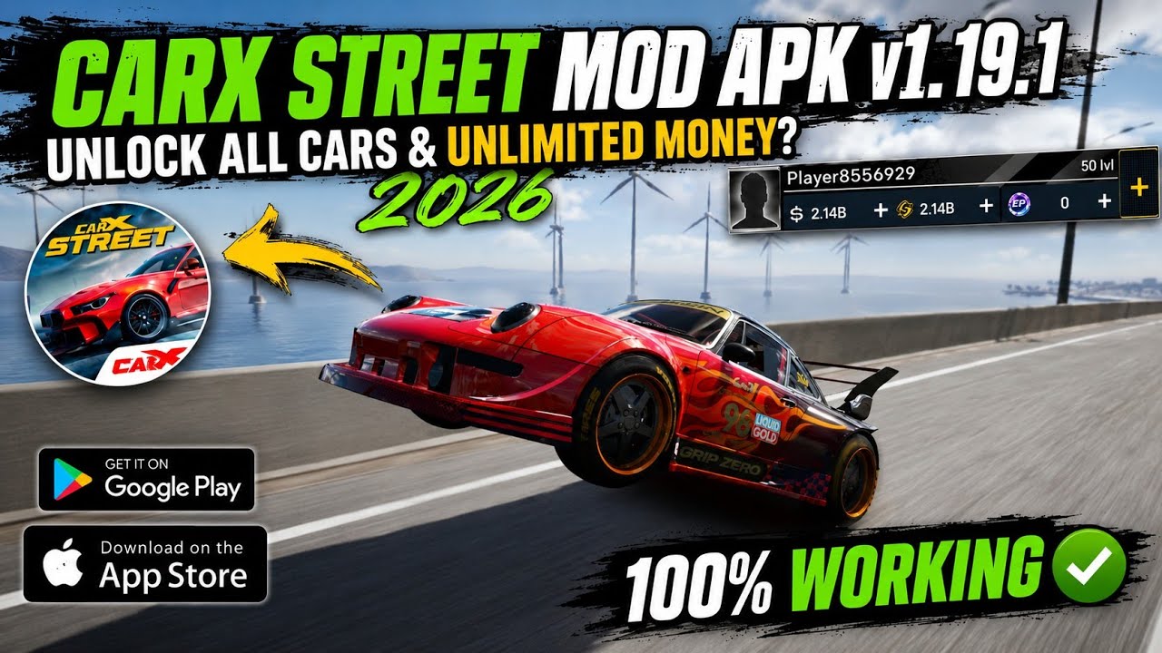 Gameplay! Carx Street Mod Apk Update 1.19.1 | Unlimited Money & Unlock All Cars 2026🔥