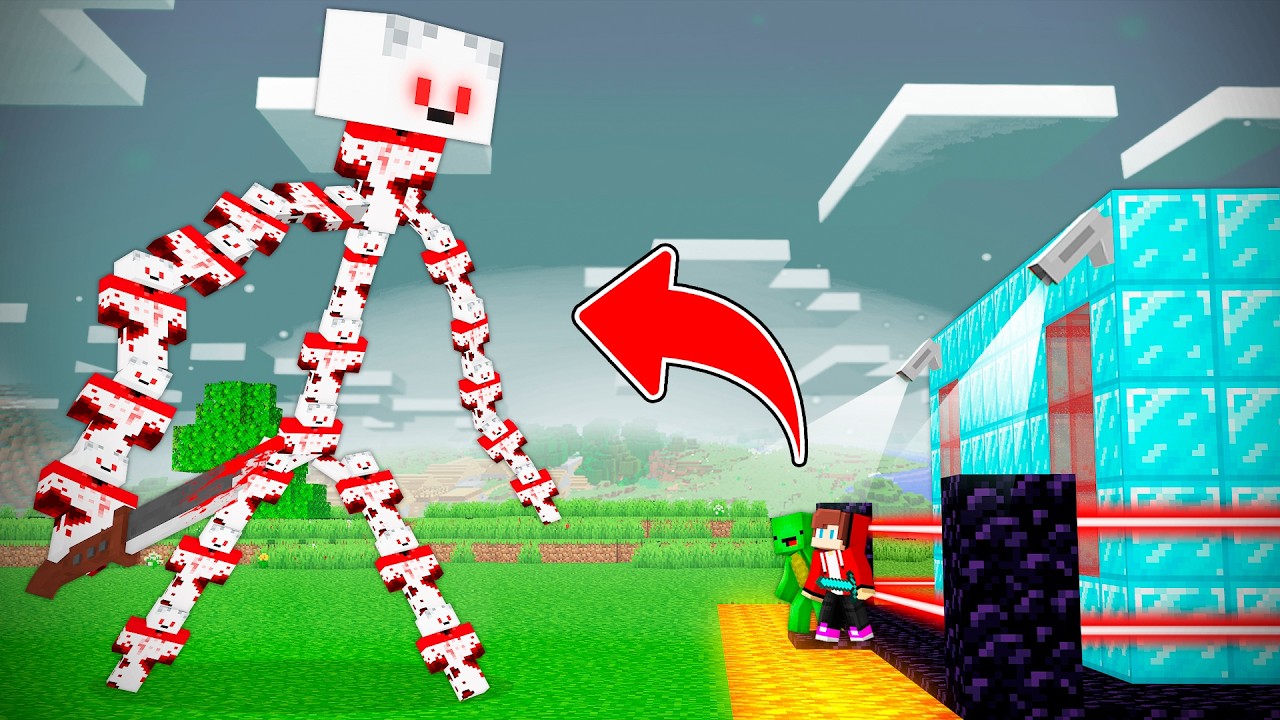 Titan EVIL CARRIE vs Security House in Minecraft - Maizen JJ and Mikey