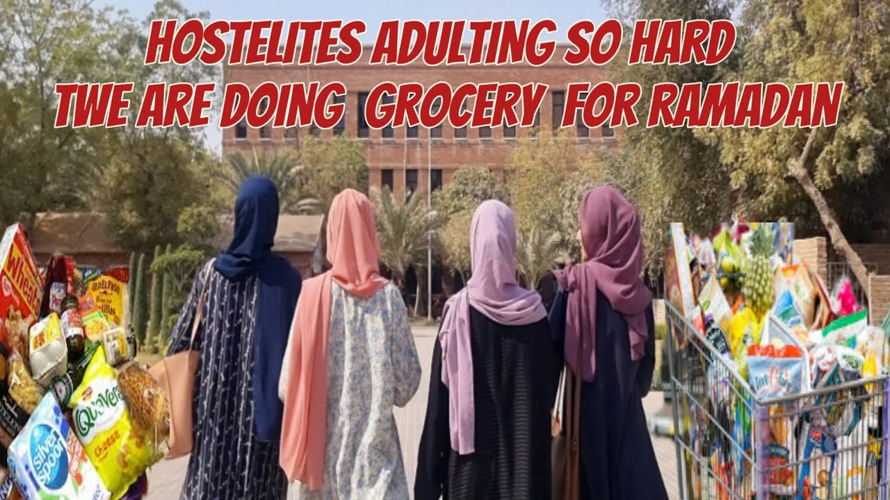 RAMADAN Day 1 Alone at the Hostel Vlog  | RAMADAN GROCERY WITH Friends I 🛒|first Roza ✨️🫶🏻🌙