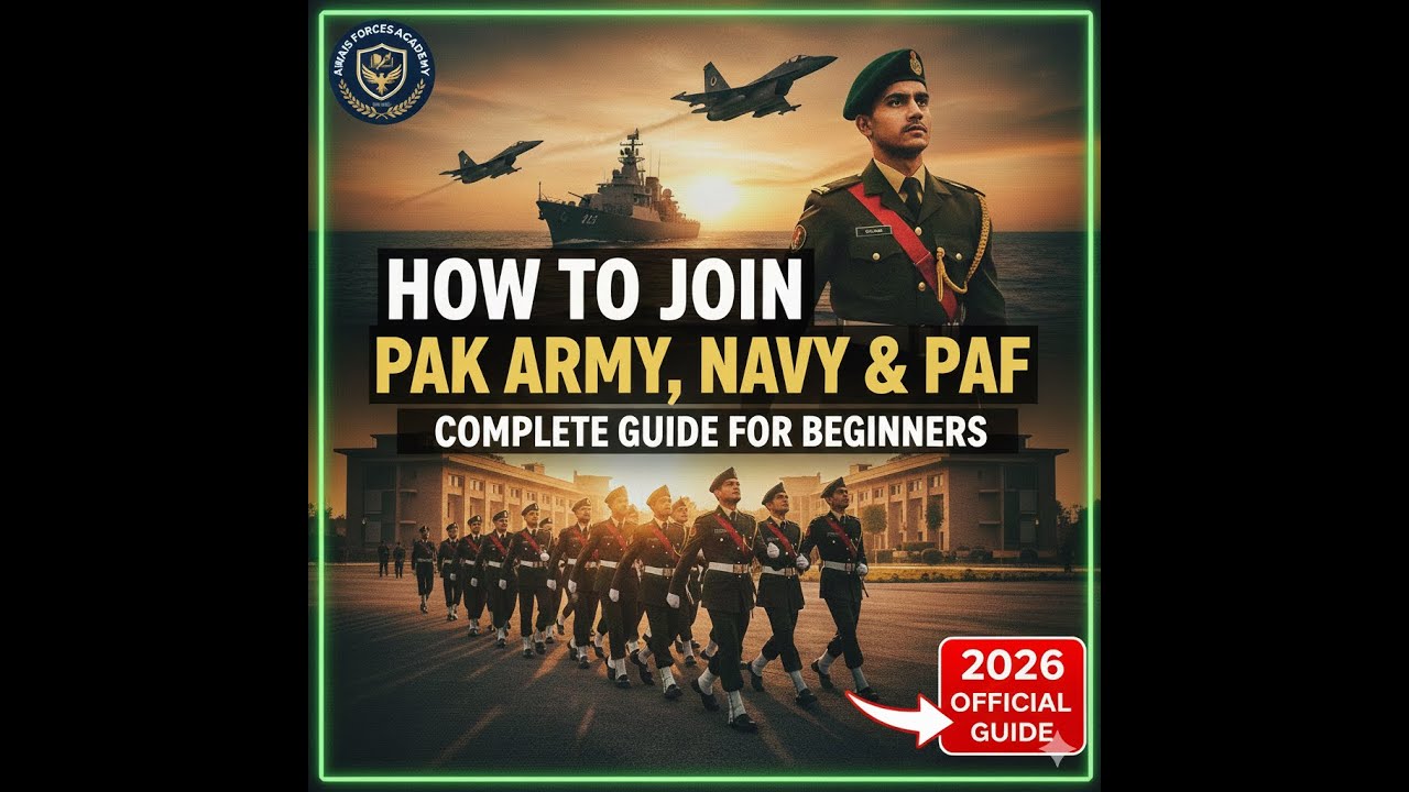 How to Join Pak Army, Navy Air Force After Intermediate (FSC/Inter)  Complete Career Guide 2025-2026