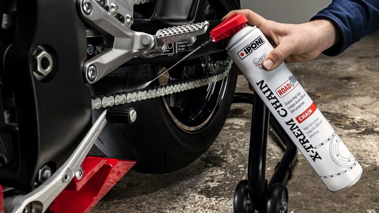 ¿Como limpiar y engrasar la cadena de tu moto?