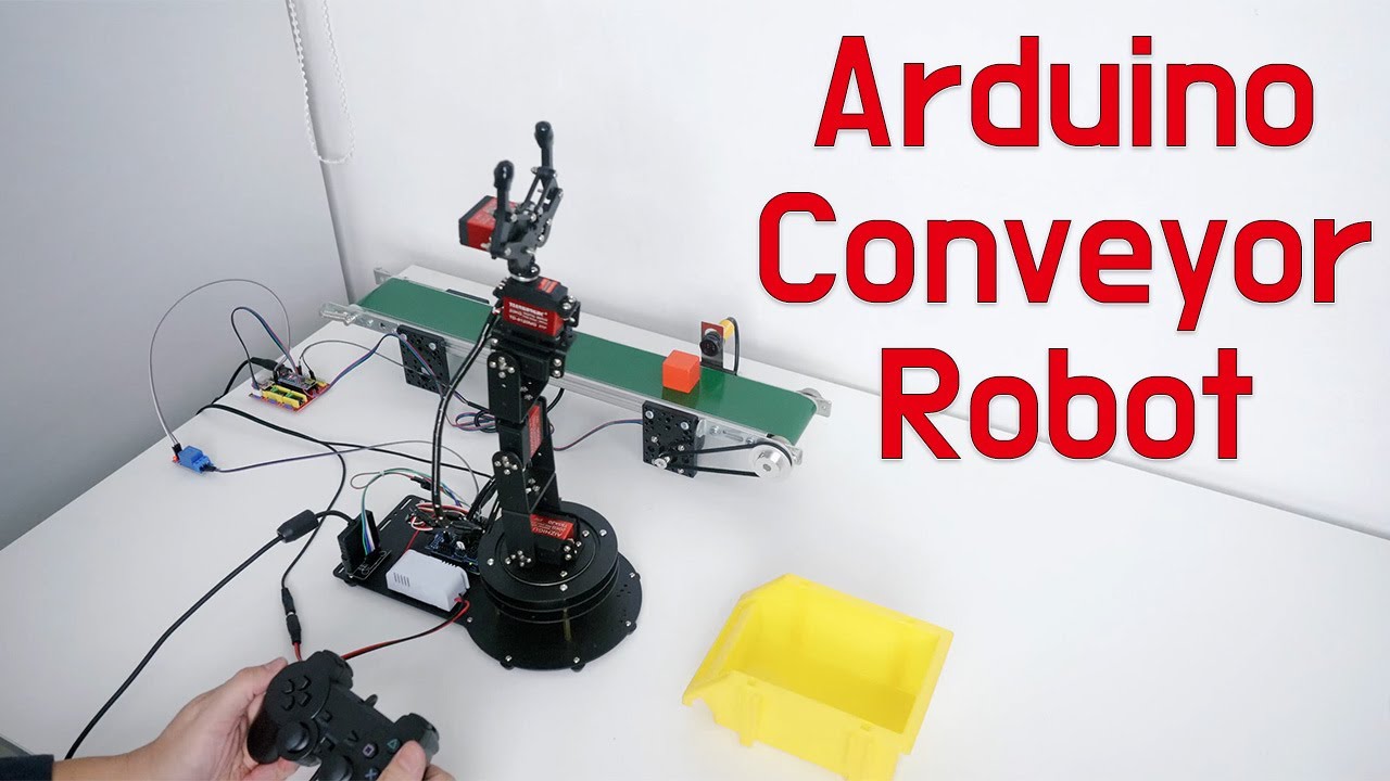 Arduino Conveyor belt Control and Robot Arm Automation Tutorial