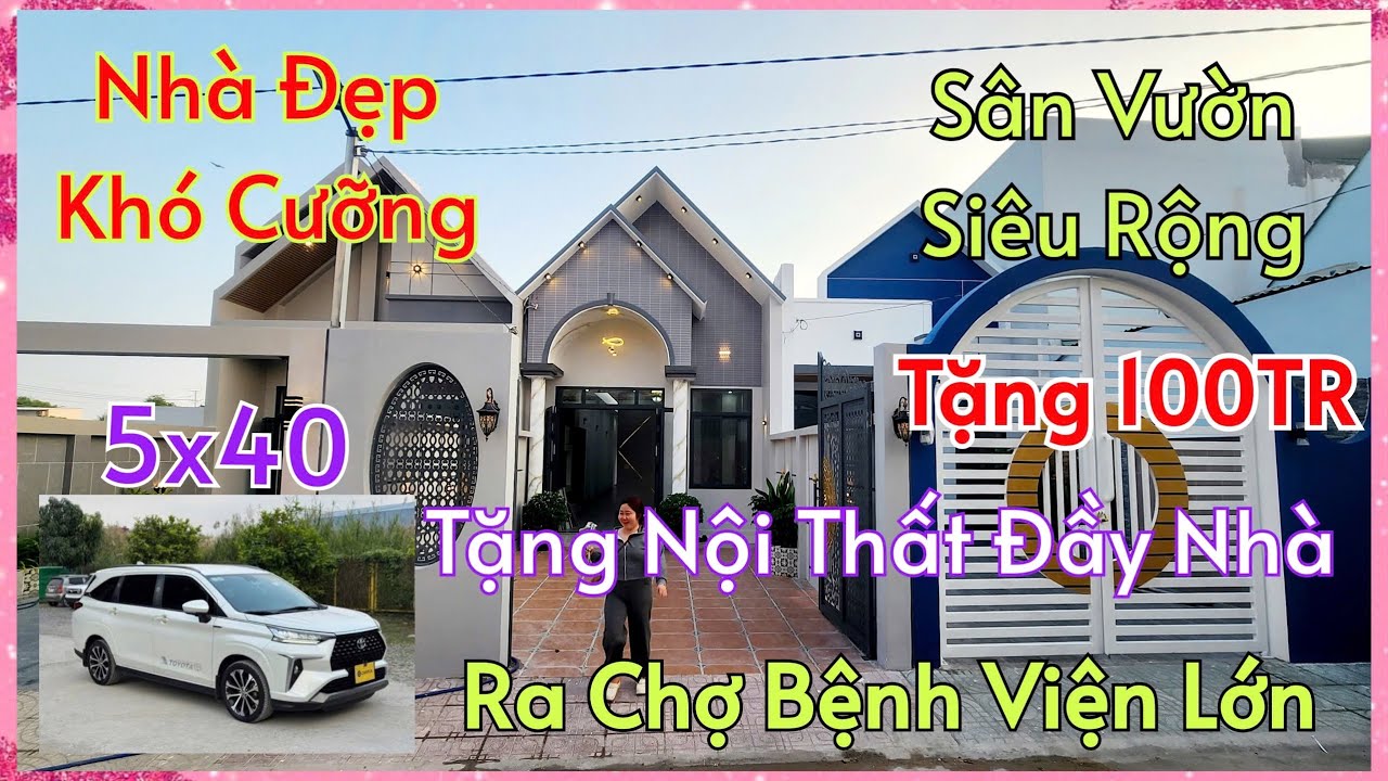 Đẹp Muốn Xỉu_Nhà Sân Vườn 200m2 Thổ Cư Hạ 100 Triệu Có Đủ Nội Thất Kế Chợ Bệnh Viện Về BÌNH CHÁNH.