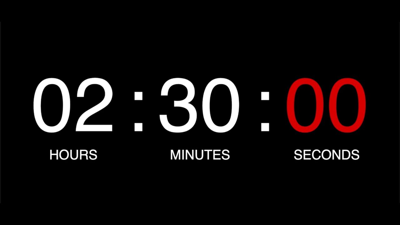 2.5 Hours Timer | No Music | Ending With Alarm