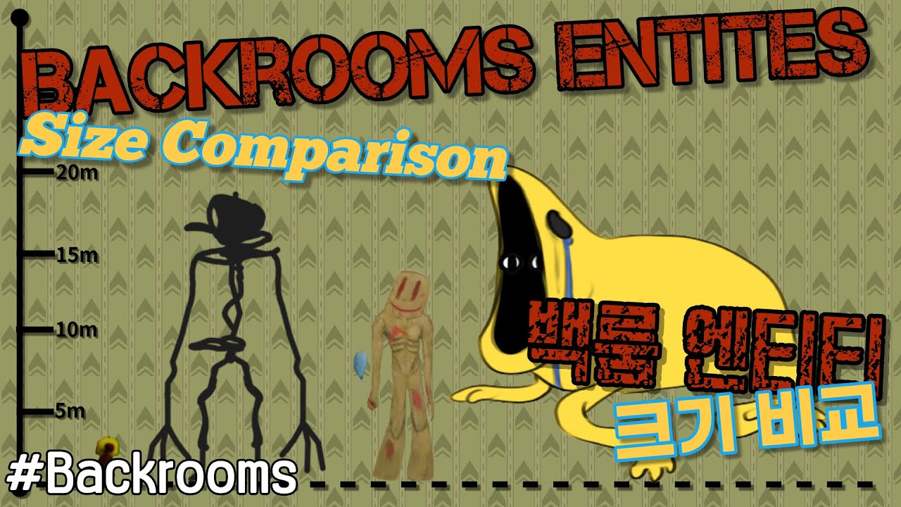 백룸의 엔티티들 크기 비교 (The Size Comparison of the Backrooms Entities)