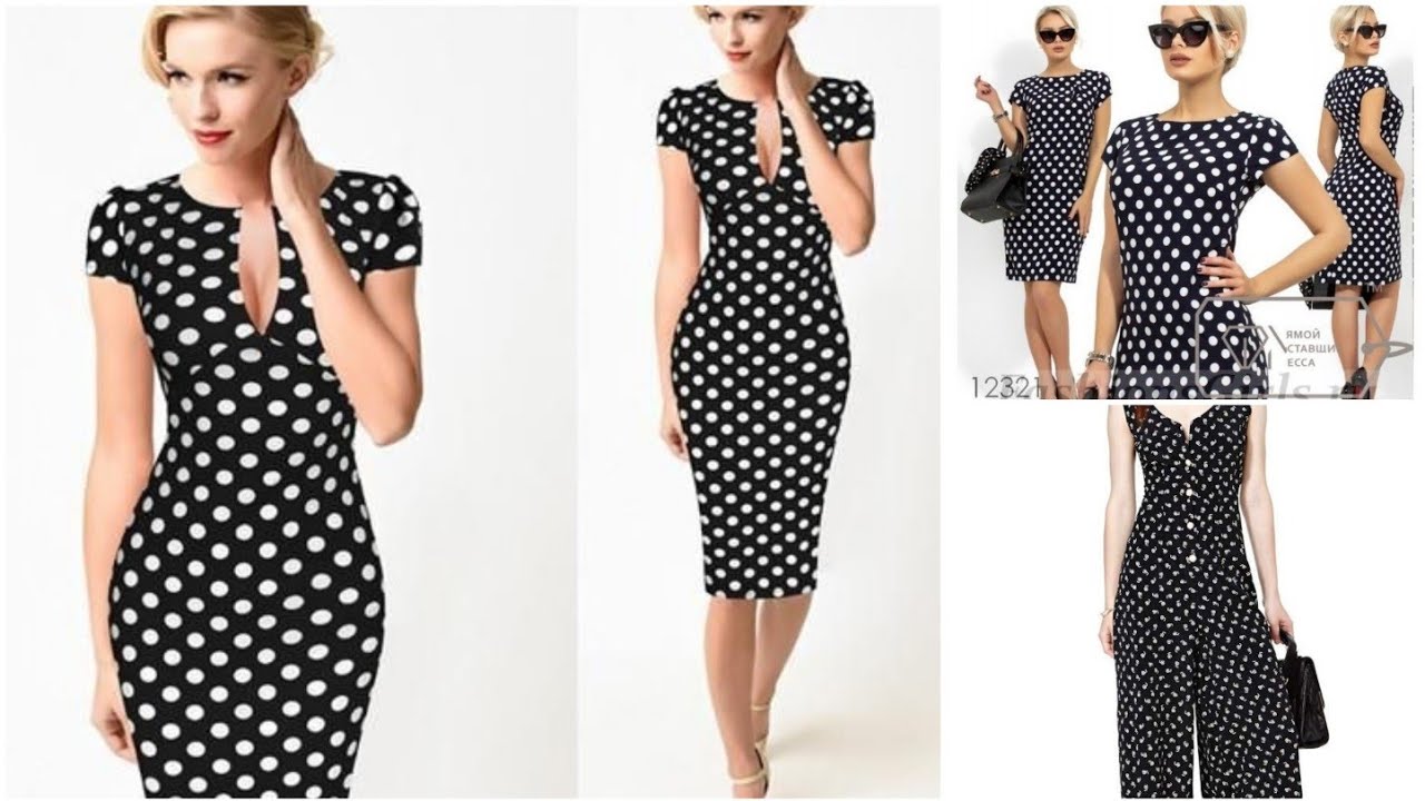 VESTIDOS HERMOZOS 2020** vestidos de lunares quedan bien con zapatillas, tacones y sandalias planas