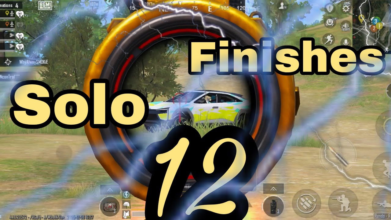 Raw Pov | Solo 12 Finishes⚡️| Total 23 Finishes WWCD 🔥⚡️| IGL + Entry FRAGGER 🫣 | BGMI |