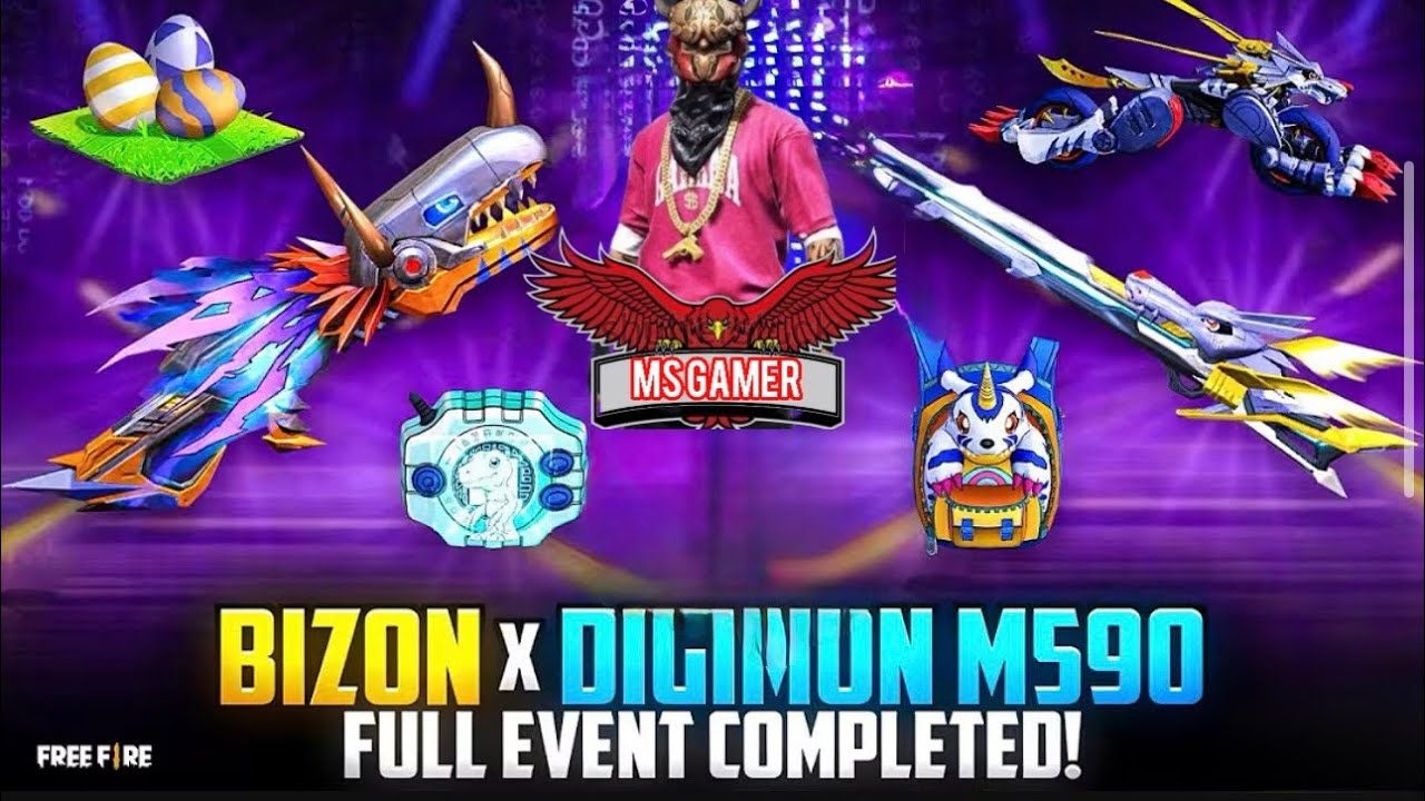 DIGIMONBIZON RING EVENT DIGIMONM590 GUN SKIN RING EVENT | BIZON GUN SKIN & M590 GUN FREE FIRST|