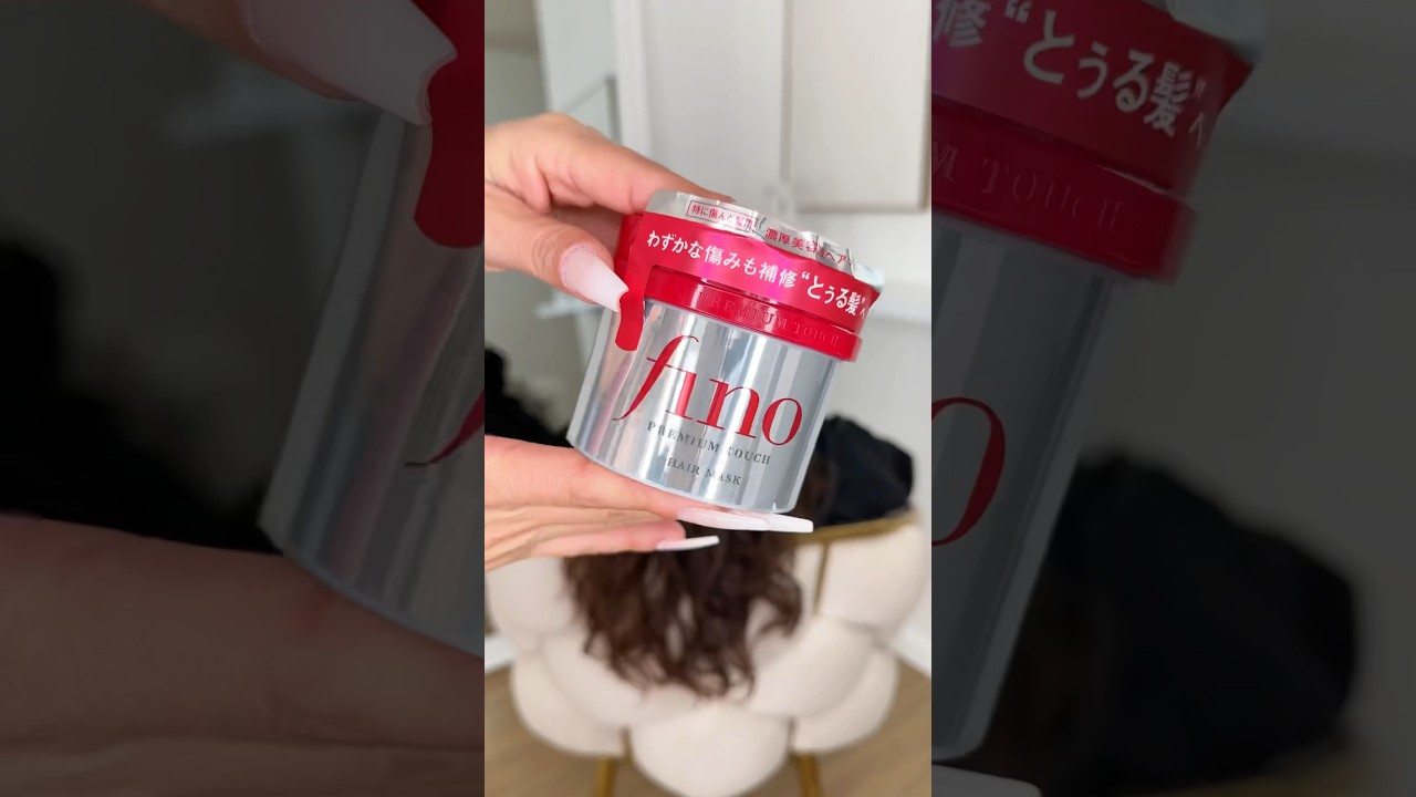 Des cheveux compl&egrave;tement brillant avec seulement du masque 😨 #cheveux #brillant #rapide #tutorial