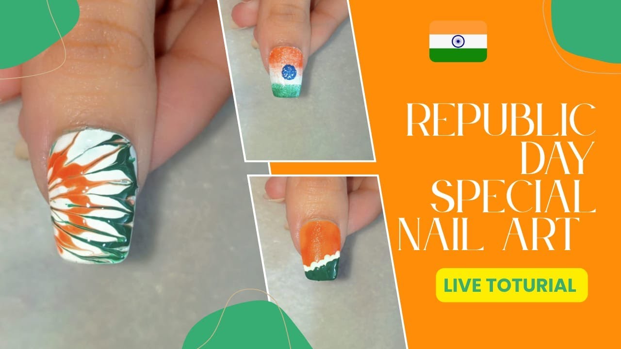 🔴🇮🇳Republic Day Special Nail Art 💅🏻 | Easy & Simple Tricolor Design 💅| Nails 2026 ✨