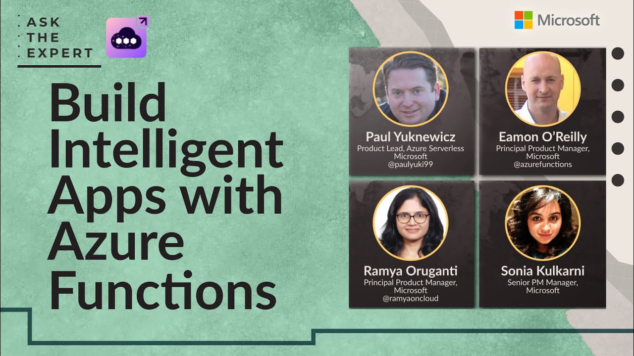Ask the Expert: Build Intelligent Apps with Azure Functions Option 1