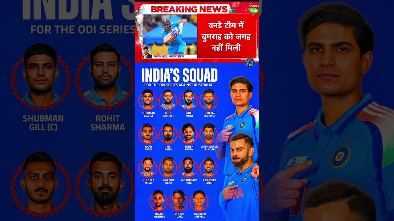 team india squad Australia odi series gill captain #teamindia #shubmangill #viratkohli