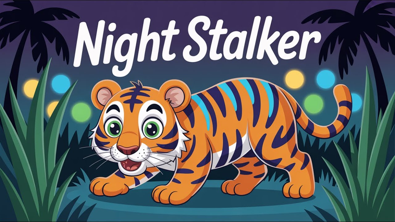 The Tiger Song 🐯 | Stripes in the Night | Fun Jungle Animal Song for Kids