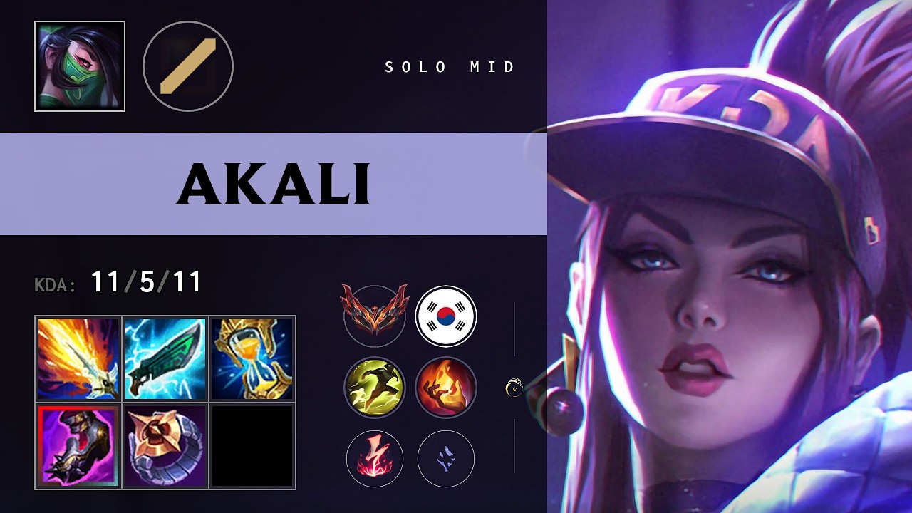 Akali Mid vs Yasuo - KR Grandmaster Patch 26.16