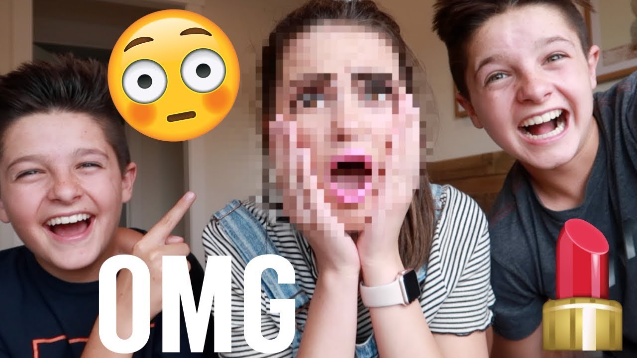 Twin Brothers Do My Makeup!! |  Alyssa Mikesell