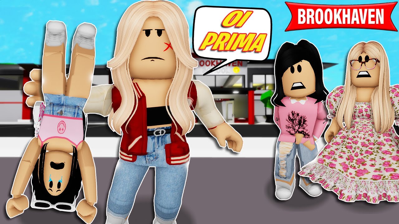 DESCOBRI QUE A VALENTONA DA ESCOLA É MINHA PRIMA| Historinhas Brookhaven Roblox | Bibi e Lud