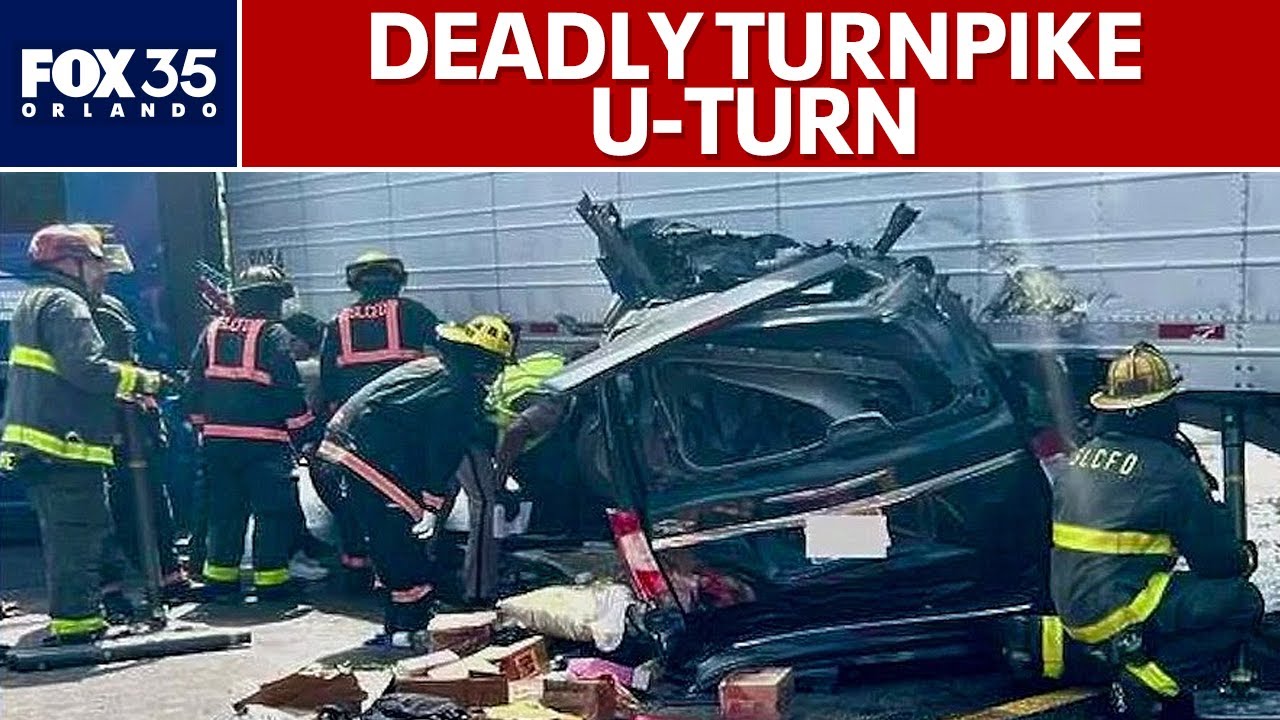 3 people killed on Florida Turnpike after semi-truck driver makes illegal U-Turn, FHP says