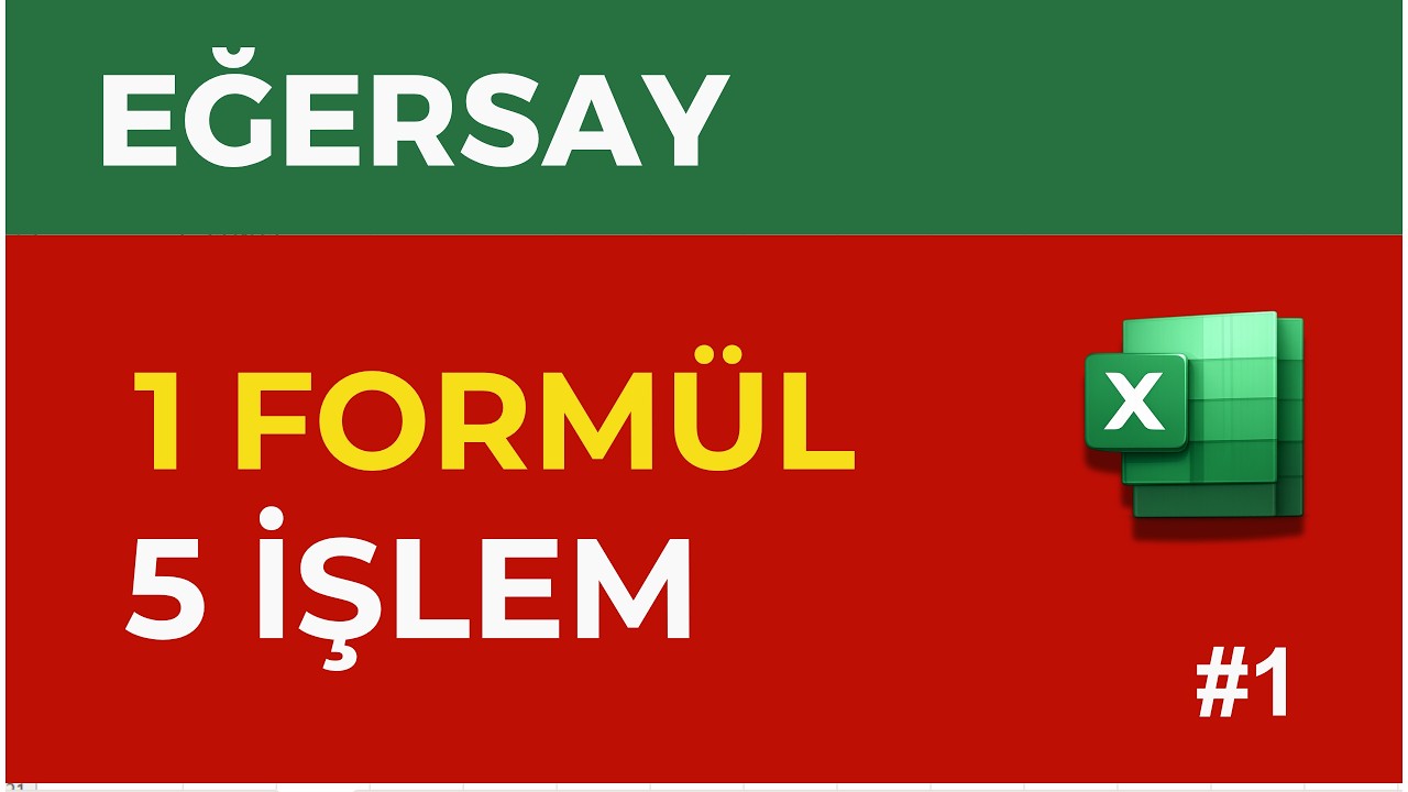 Excel'de Sadece EĞERSAY (Countif) ile 5 Farklı İşlem! | 1 Formül 5 İşlem #1