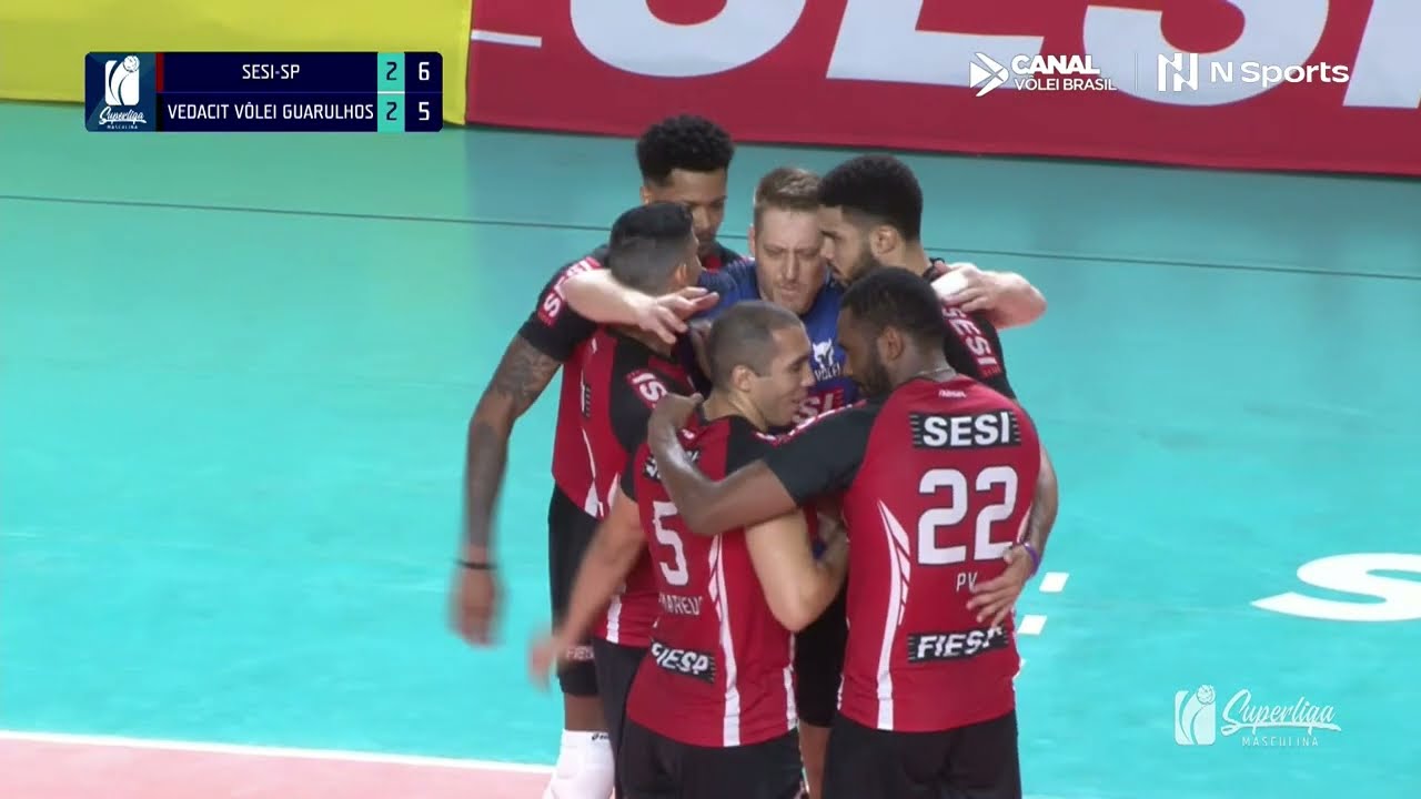 Melhores momentos do equilibrado Sesi 3 x 2 Vedacit Guarulhos, pela Superliga masculina de v&ocirc;lei