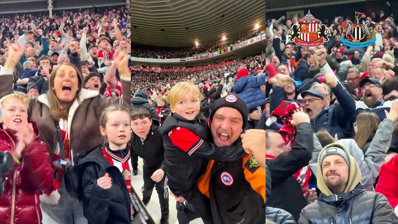 Sunderland Fans Erupt as Black Cats Defeat Newcastle in Fiery Tyne–Wear Derby at Stadium of Light