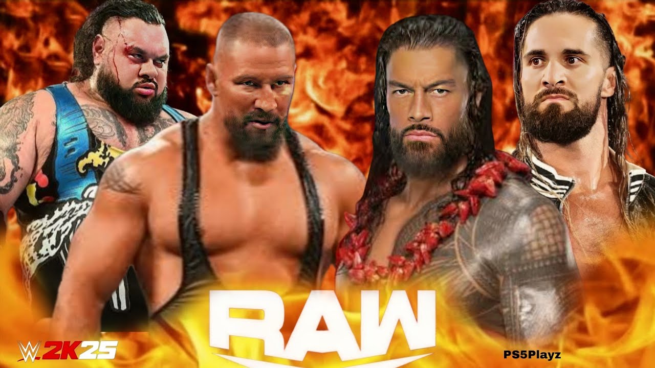 Roman Reigns & Seth Rollins vs Vision Wwe Raw 28 Dec 2025 Tag Team WWE2k25 - PS5 4K Game Play