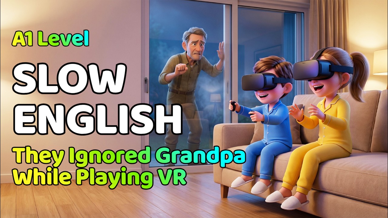 Они игнорировали дедушку, играя в VR | Практика аудирования на английском языке для начинающих (у...