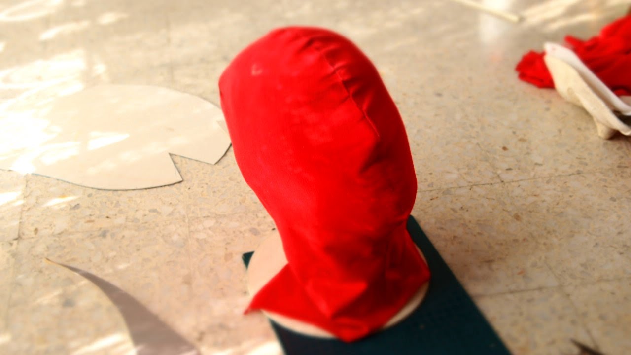 #49: How to Make Spiderman Mask Part 1 - Fabric, No Sewing, only Glued