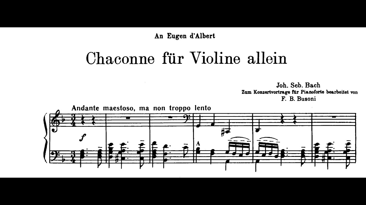 Bach-Busoni: Chaconne in D minor (Margulis, Kissin, Larrocha, R&ouml;sel, Weissenberg, Ginzburg)