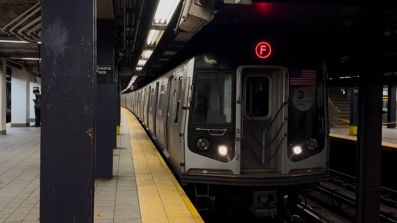 R160 F Train Action at Queens Plaza & Court Sq-23 St