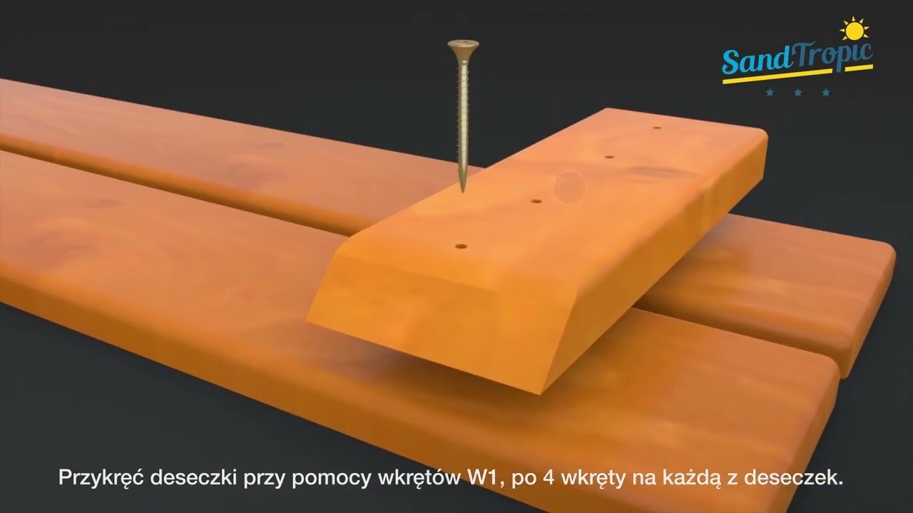 Piaskownica z daszkiem SandTropic - Instrukcja złożenia