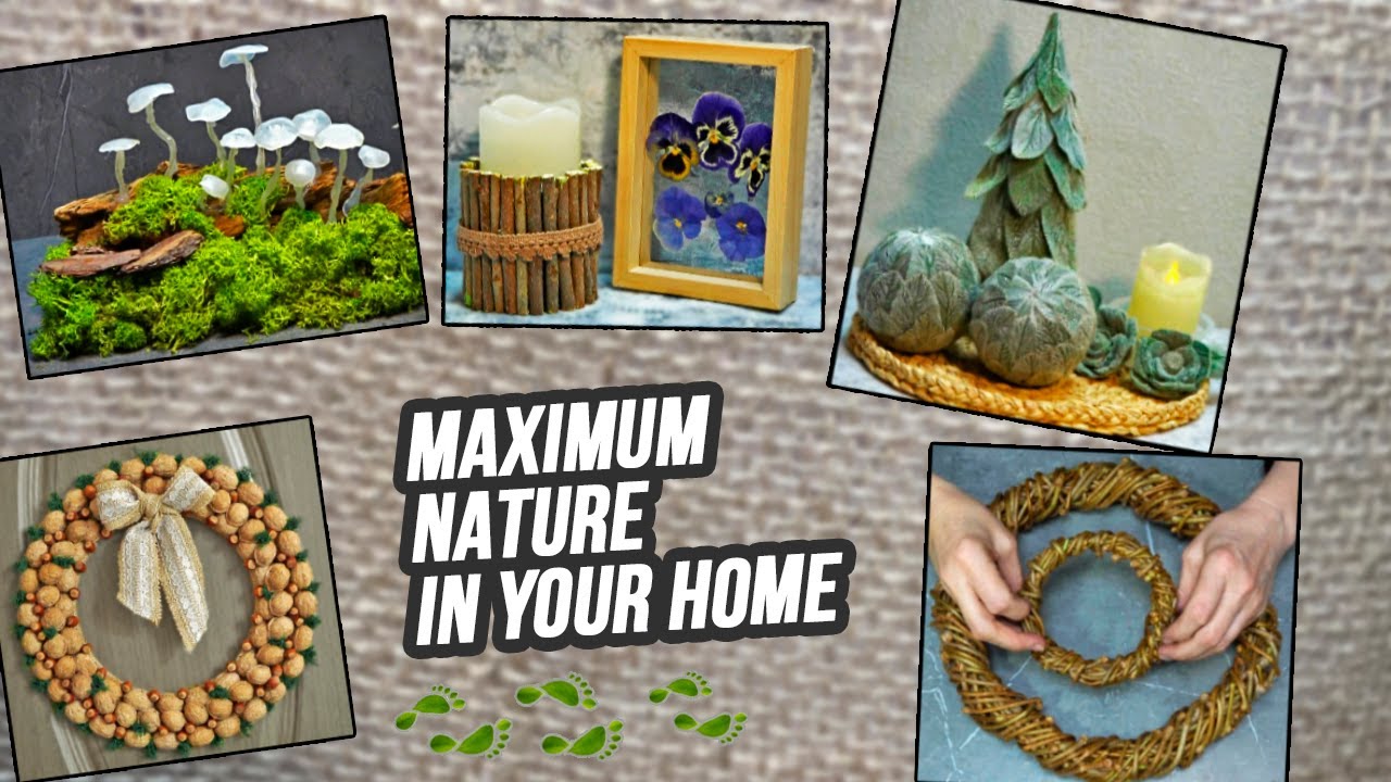 5 Ideas of crafts with NATURAL materials, nature inspired crafts, natural decor for your home
