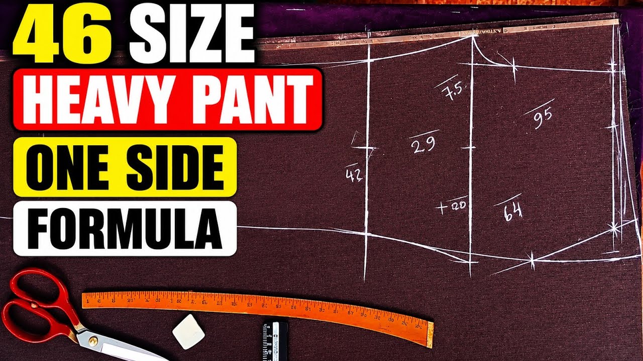 46 Size Heavy Pant | One Side Cutting formula | Tailoring Master