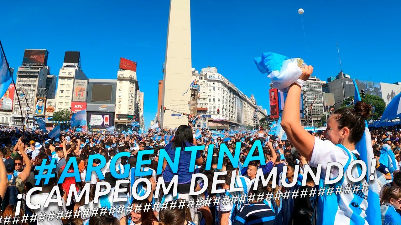 ¡ ARGENTINA CAMPEÓN DEL MUNDO ! FESTEJOS EN EL OBELISCO |  QATAR WORLD CUP 2022 4K Walking Tour