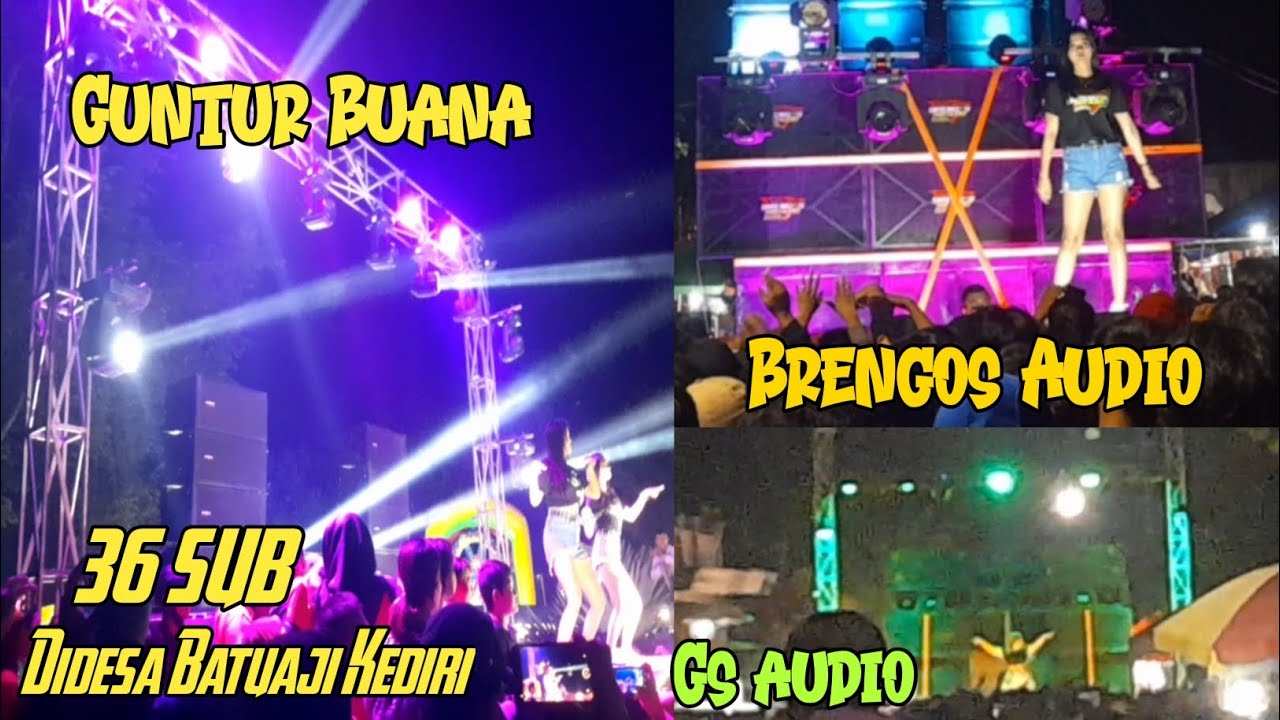 Battle Guntur Buana Audio,Brengos Audio,Gs Audio 36 Sub Full Lighting Di Desa Batuaji Kediri