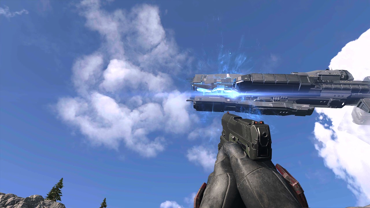 Halo Infinite - Frigate fires at assault carrier