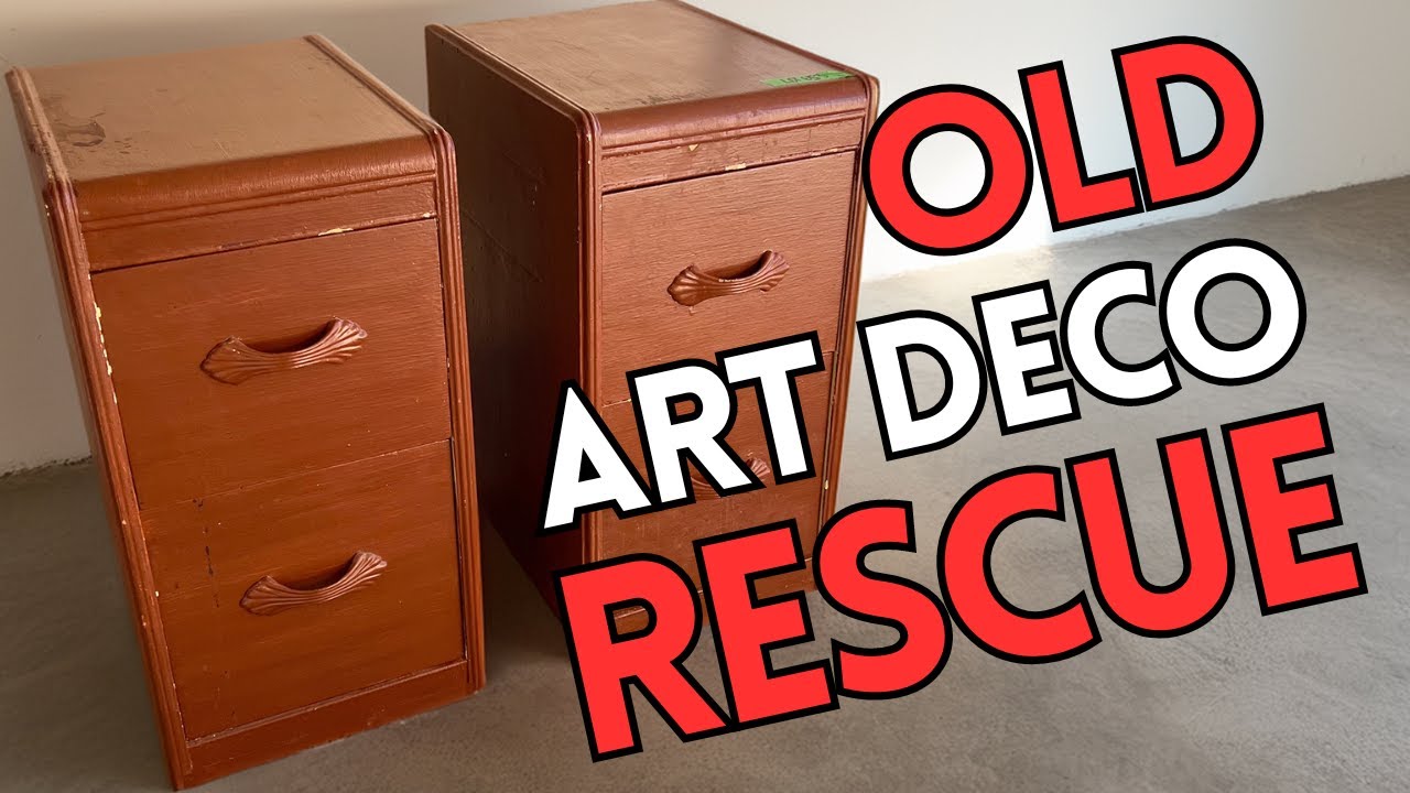 AMAZING Makeover / Restoration of OLD Art Deco Nightstand!