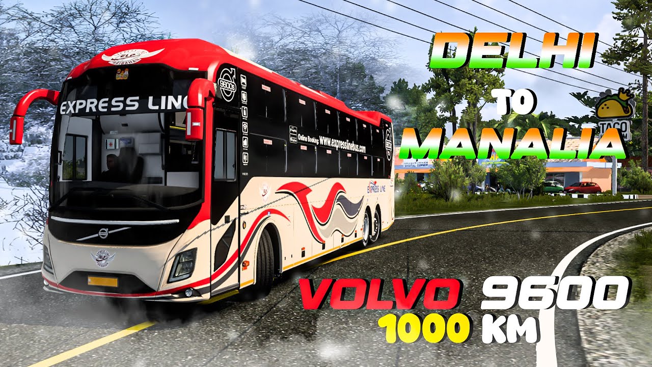 😱 Delhi to Manali Dangerous Bus Ride | ETS2 Indian Map | Volvo 9600 Gameplay 🚍