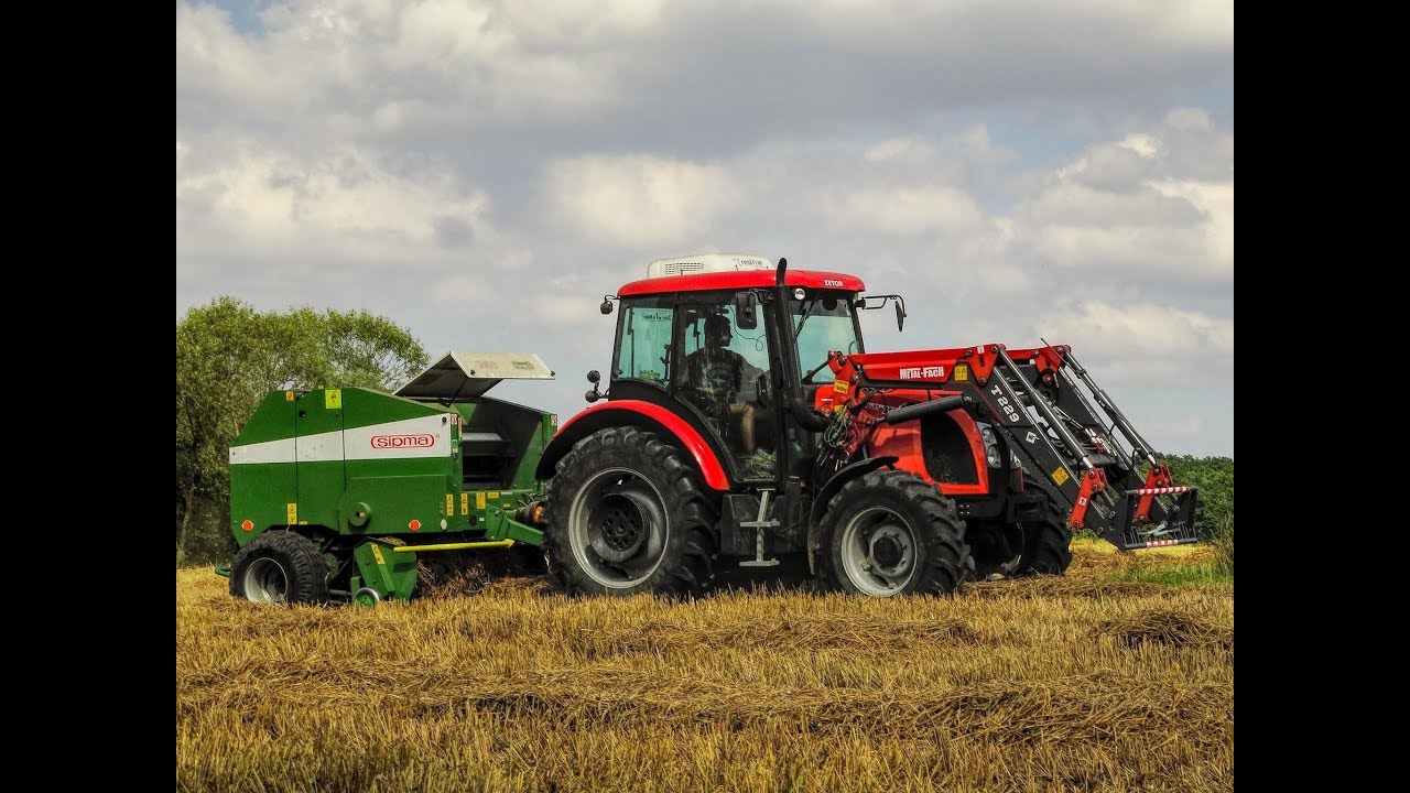Żniwa 2017 Belowanie słomy Zetor Proxima 85+Sipma Farma II