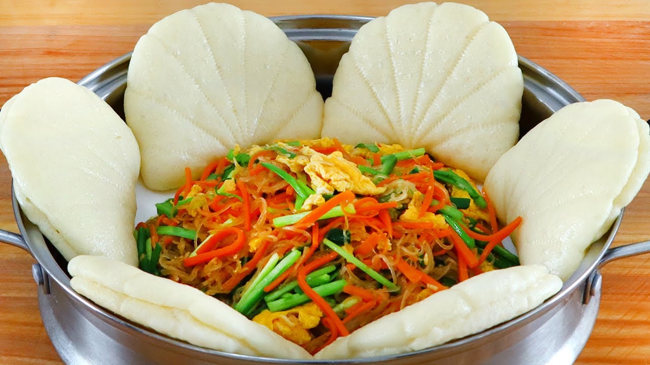 3分钟做荷叶饼，饼绵软菜咸香，暄软好消化，咬一口满满幸福感！【海娟美食】