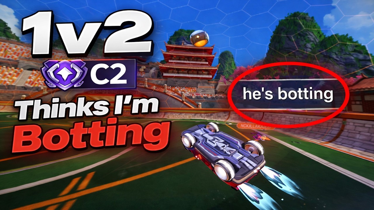 Champ 2 Thinks I’m Botting… (1v2 Overtime) #rocketleague #live #fyp