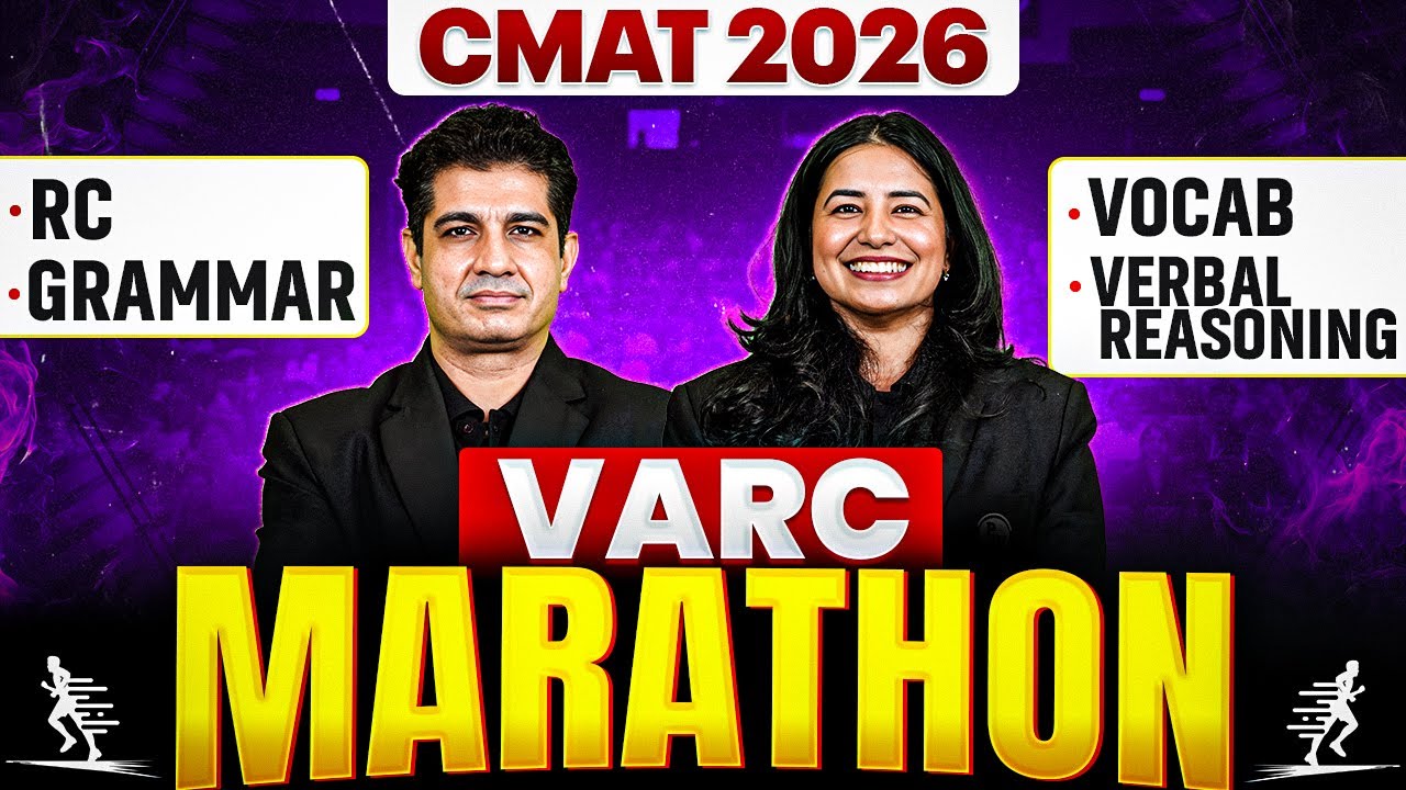 CMAT 2026 VARC Marathon | RC, Grammar, Vocabulary & Verbal Reasoning | OMETs Prep. | MBA Wallah