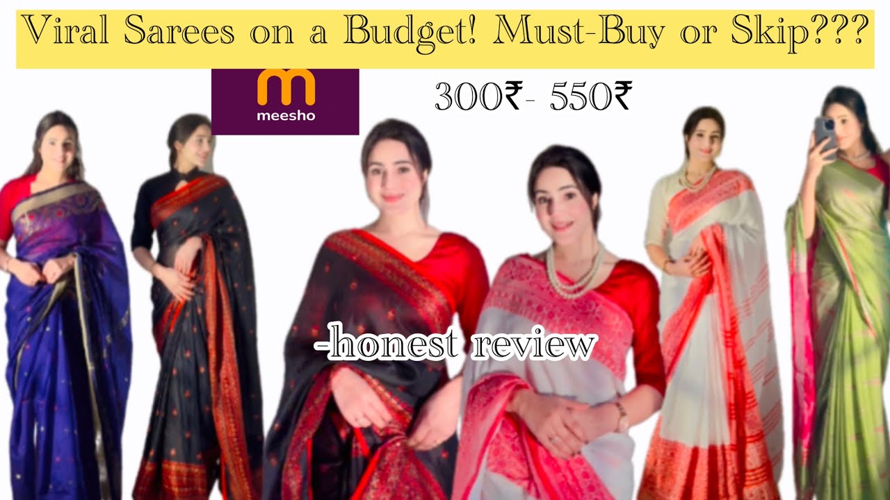 I Tried the Most VIRAL Meesho Sarees! Worth the Hype..??