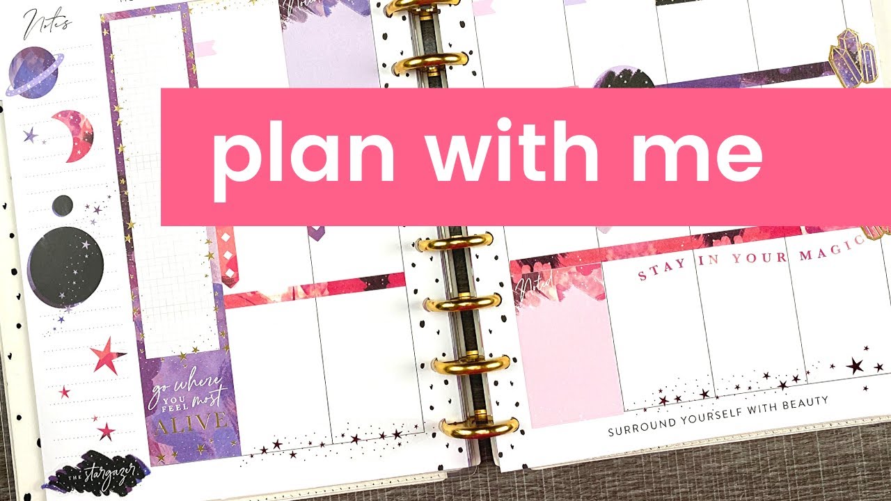 2020 Happy Planner plan with me STARGAZER before the pen