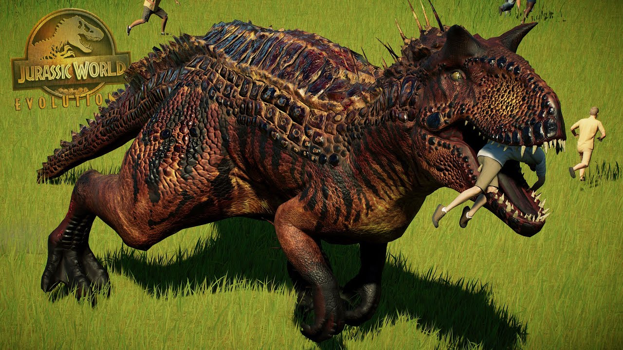 INDOTAURUS 2.0 DINOSAURIO HIBRIDO INDOMINUS REX y CARNOTAURUS lucha territorio Jurassic World Evo 2