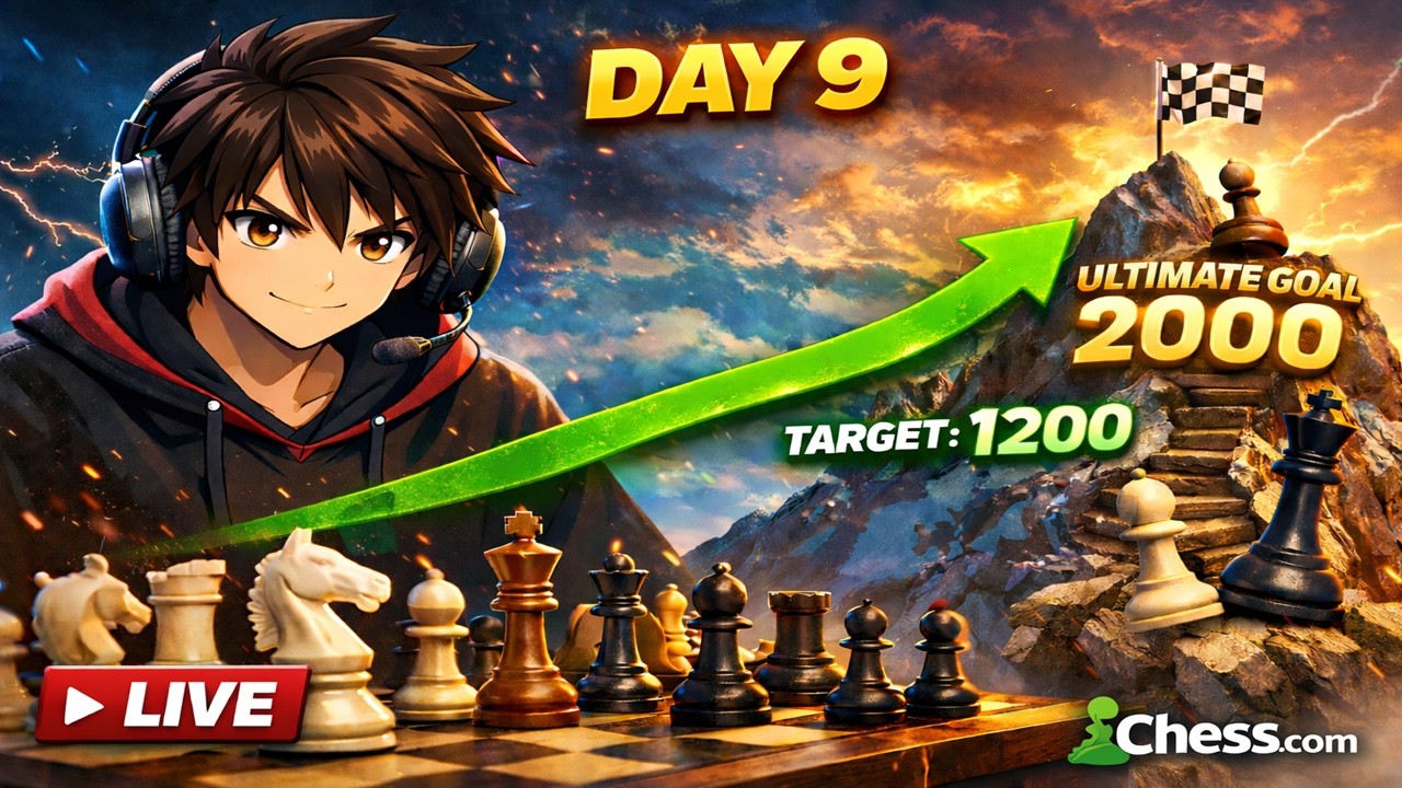 Day 9 of Road to 2000 🚀 | Can We Reach 1200 Today? | Chess.com Live